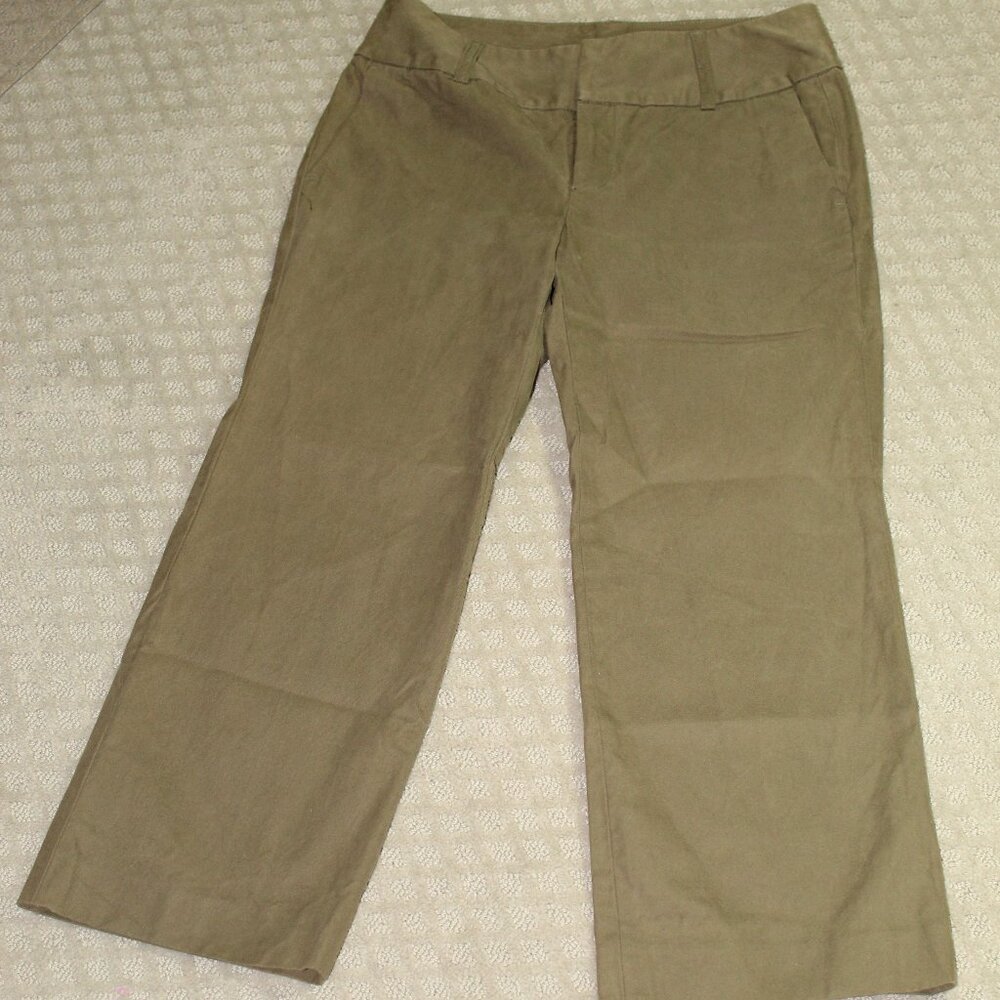 Banana Republic Women's Size 2 Cotton Army Green Twill Pants
